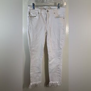Joes EUC white the icon mid rise cropped skinny jeans Size 27